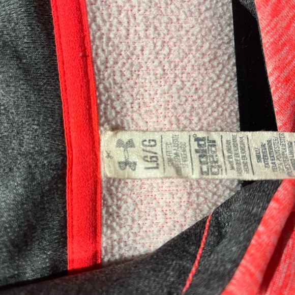 Under Armour Orange and Grey Cold Gear semi fitted hoodie - Picture 4 of 4